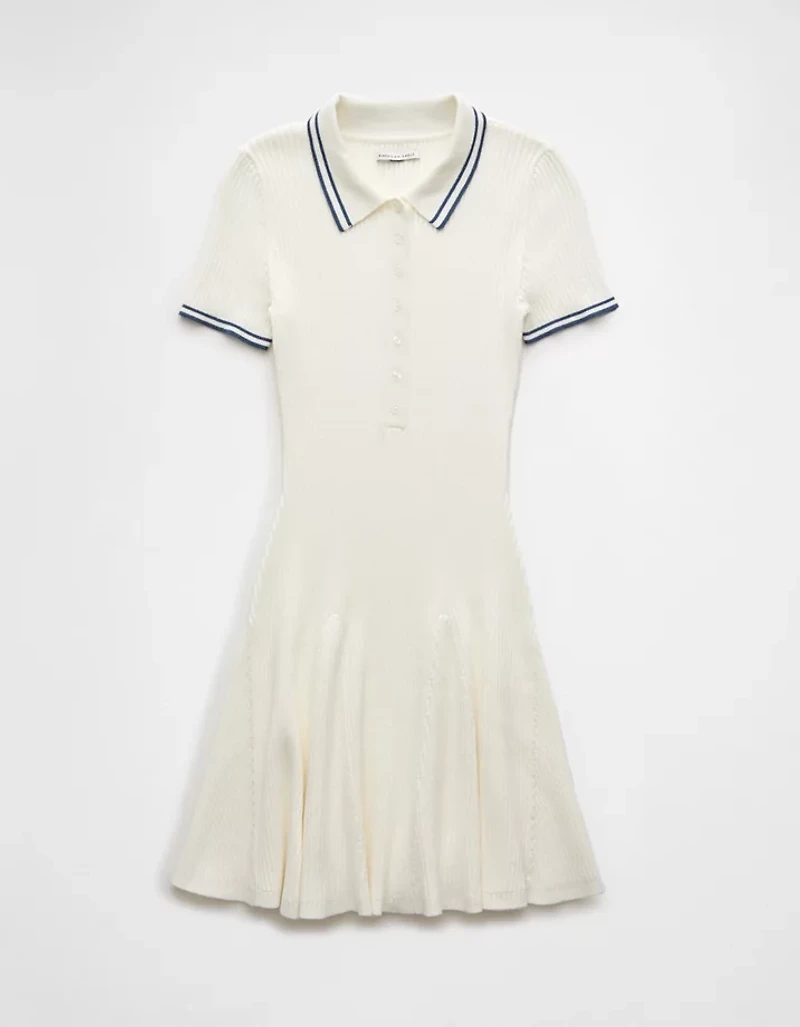 AE Short-Sleeve Polo Mini Dress