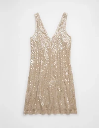 AE Sequin V-Neck Mini Slip Dress