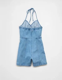 Barboteuse à licou en denim AE