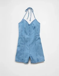 Barboteuse à licou en denim AE