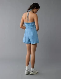 Barboteuse à licou en denim AE