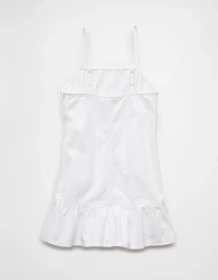 AE Denim Ruffle Mini Shift Dress