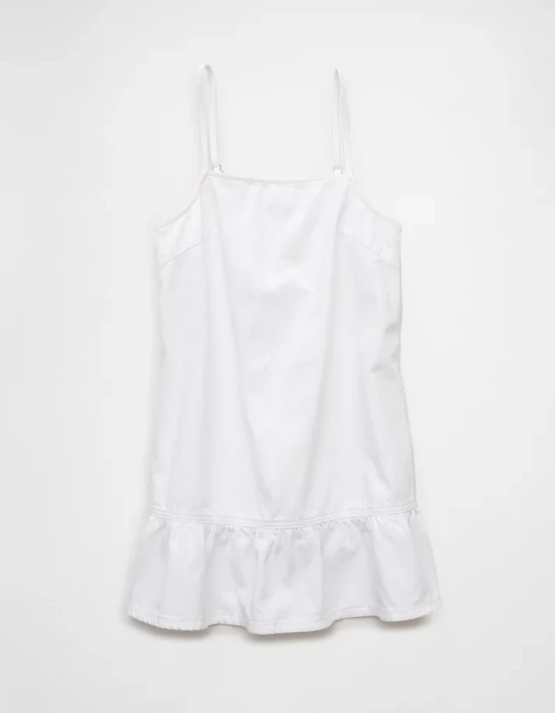 AE Denim Ruffle Mini Shift Dress