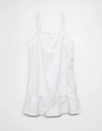 AE Denim Ruffle Mini Shift Dress