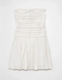 AE Sunchaser Knit Strapless Smocked Bodice Mini Dress