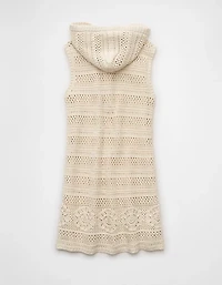 AE Crochet Hooded Mini Dress