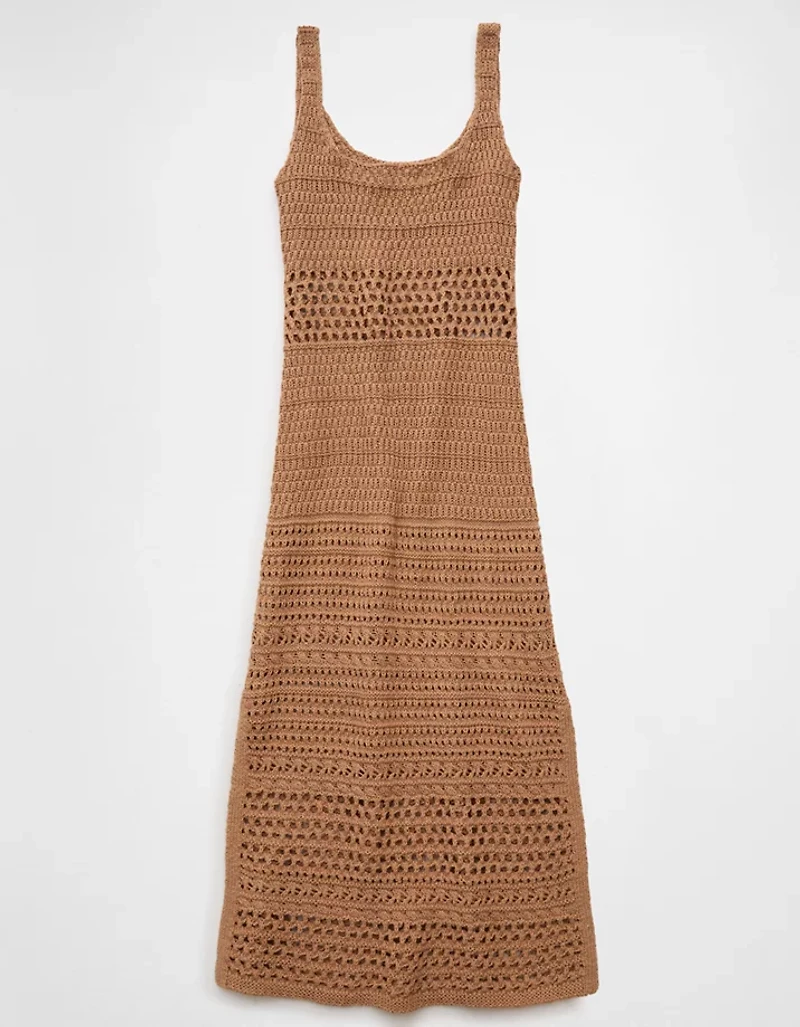 Robe très longue moulante crochetée AE