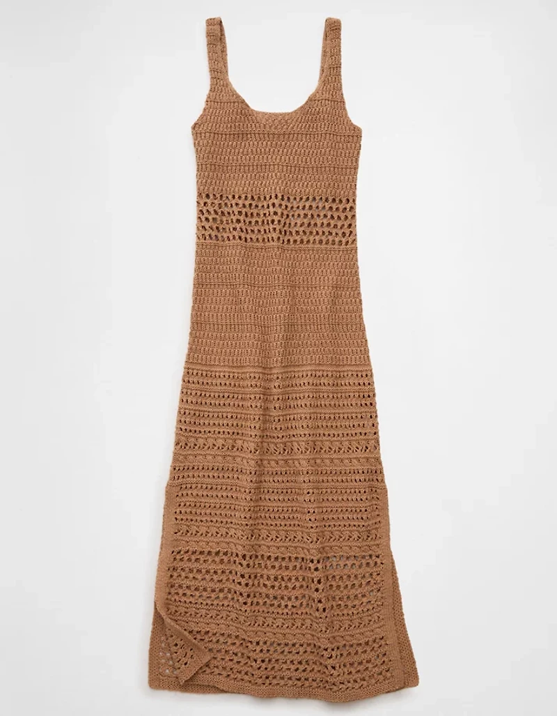 Robe très longue moulante crochetée AE