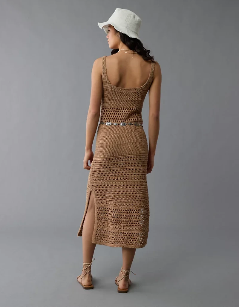 Robe très longue moulante crochetée AE