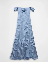 AE Satin Sweetheart Off-The-Shoulder Maxi Dress