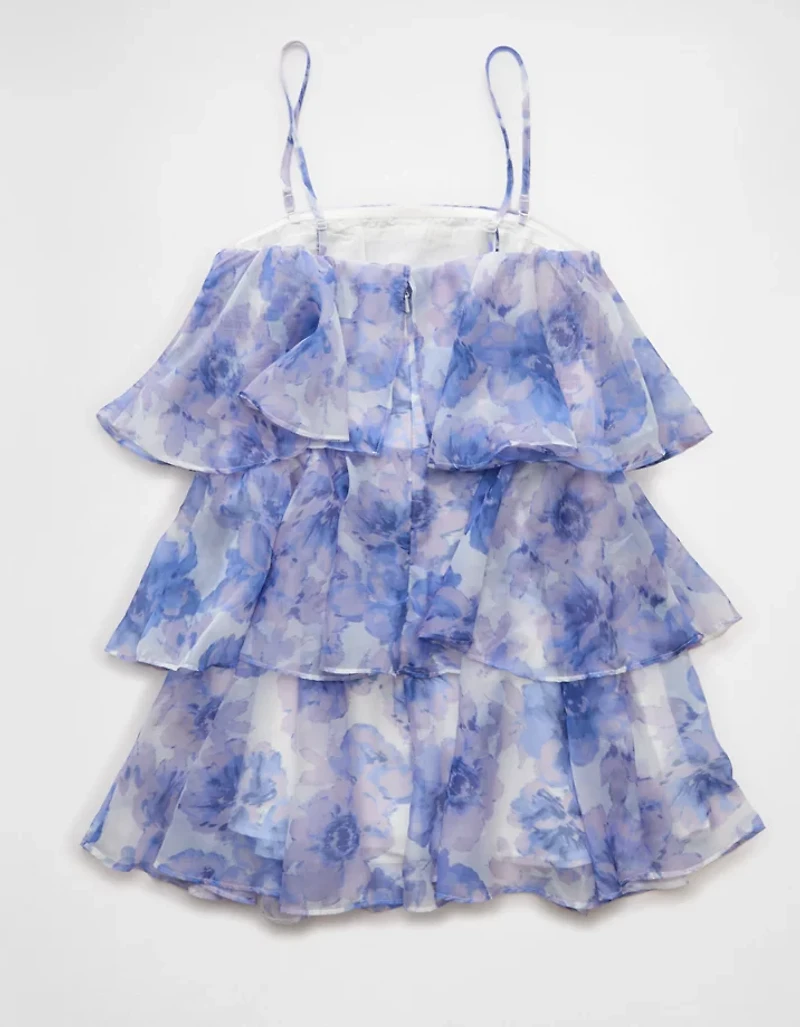 AE Strapless Ruffle Tiered Mini Dress