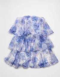 AE Strapless Ruffle Tiered Mini Dress