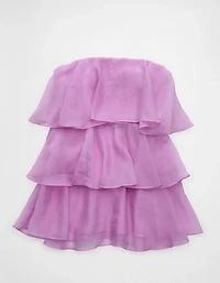AE Strapless Ruffle Tiered Mini Dress