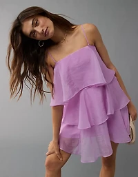 AE Strapless Ruffle Tiered Mini Dress
