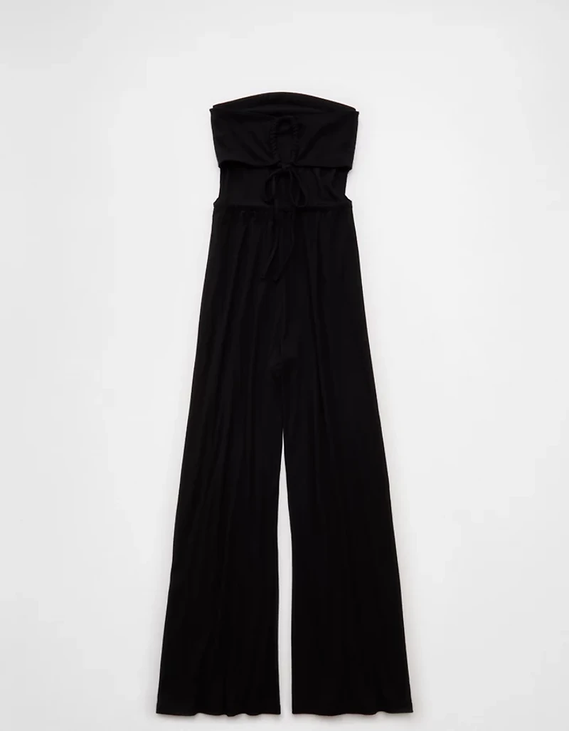 Combinaison-pantalon sans bretelles nouée au dos AE