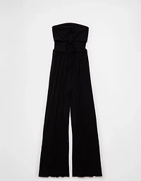Combinaison-pantalon sans bretelles nouée au dos AE
