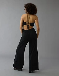 Combinaison-pantalon sans bretelles nouée au dos AE