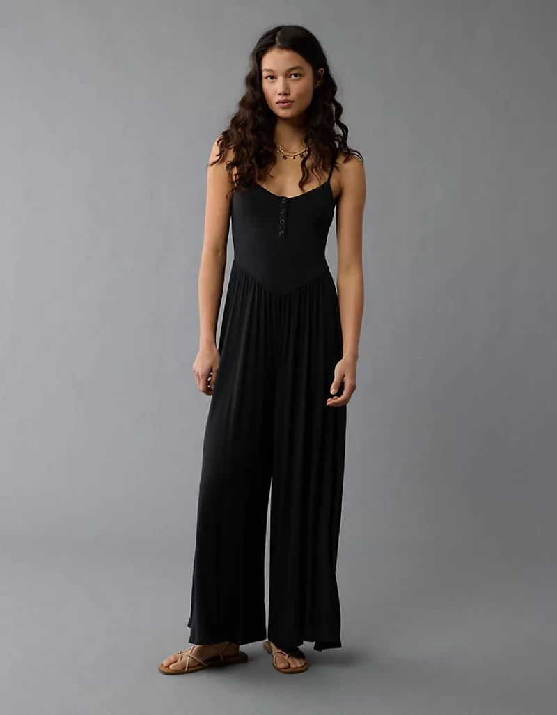 AE Knit Henley Jumpsuit