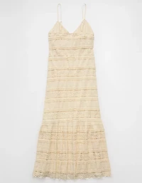 AE Lace V-Neck Tiered Midi Dress