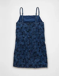 AE Floral Denim Mini Shift Dress