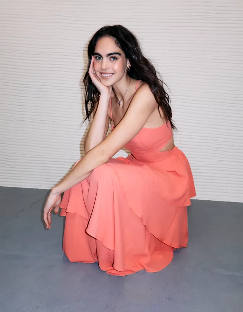 AE Cut-Out Tiered Maxi Dress