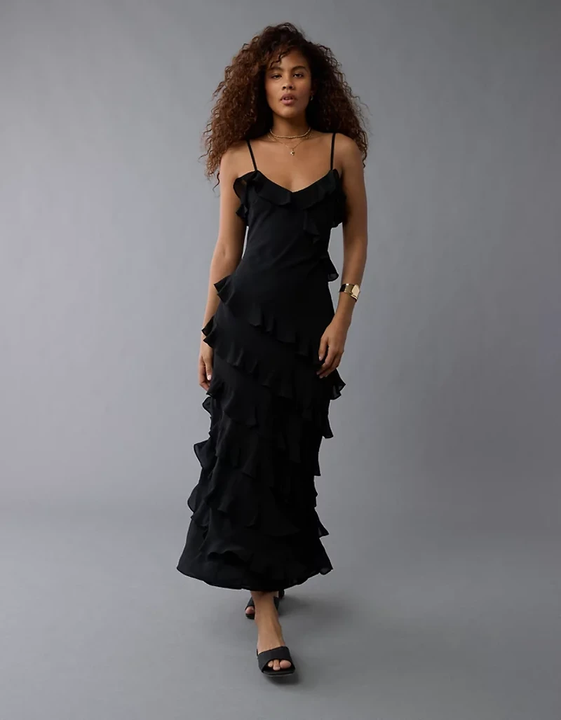AE Ruffle Maxi Slip Dress