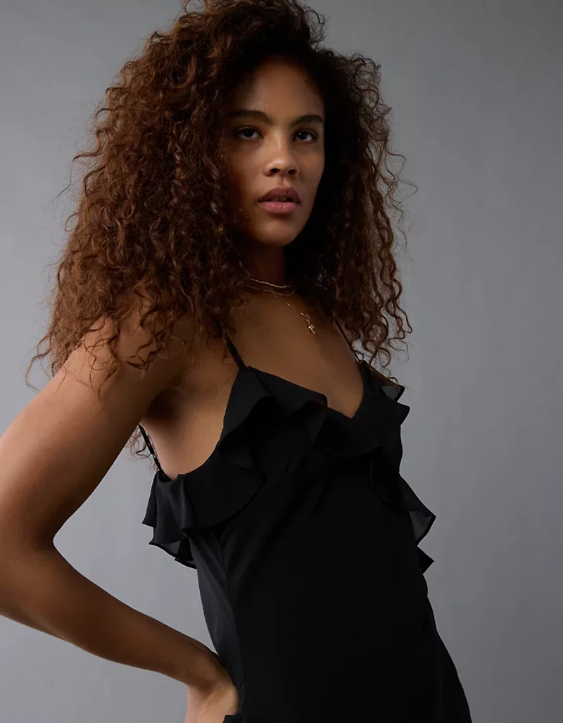 AE Ruffle Maxi Slip Dress
