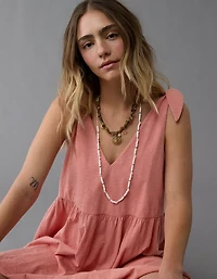 AE Sunchaser Knit Tie Shoulder Mini Dress