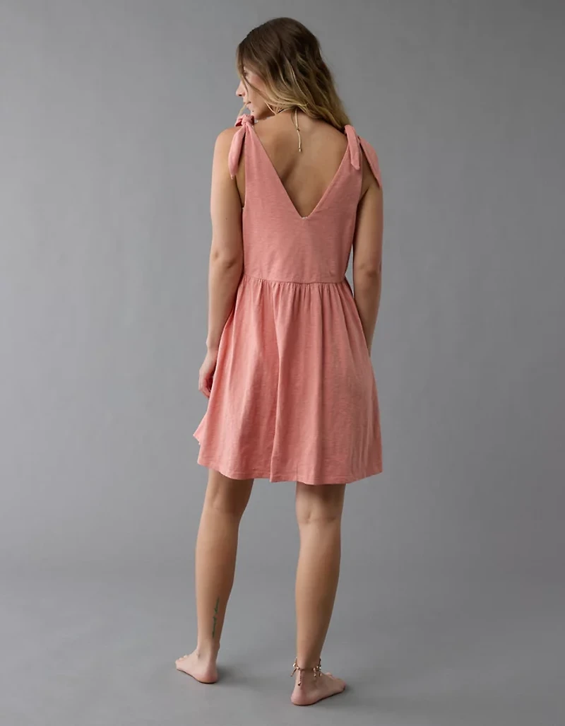 AE Sunchaser Knit Tie Shoulder Mini Dress