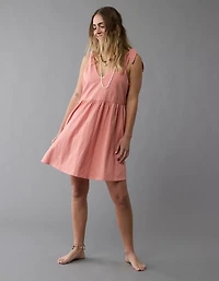 AE Sunchaser Knit Tie Shoulder Mini Dress