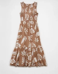 AE V-Neck Cut-Out Midi Dress