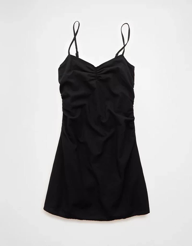 Minirobe ruchée en mélange de lin AE
