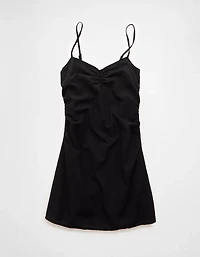 Minirobe ruchée en mélange de lin AE