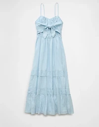 Robe mi-longue à dos nu en cœur AE