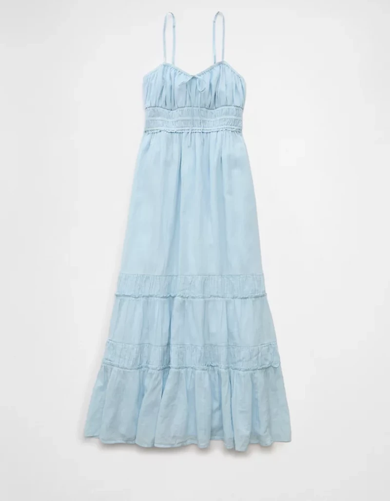 Robe mi-longue à dos nu en cœur AE