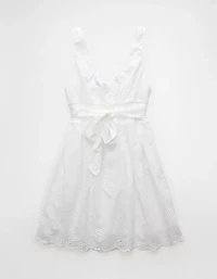 AE V-Neck Scalloped Mini Dress