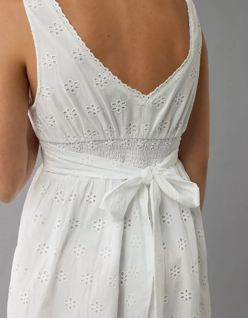 AE V-Neck Scalloped Mini Dress