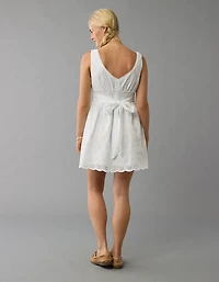 AE V-Neck Scalloped Mini Dress