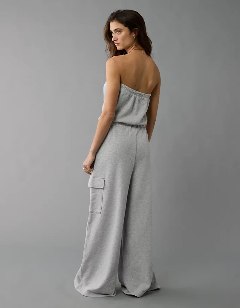 AE Strapless Tube Top Cargo Jumpsuit