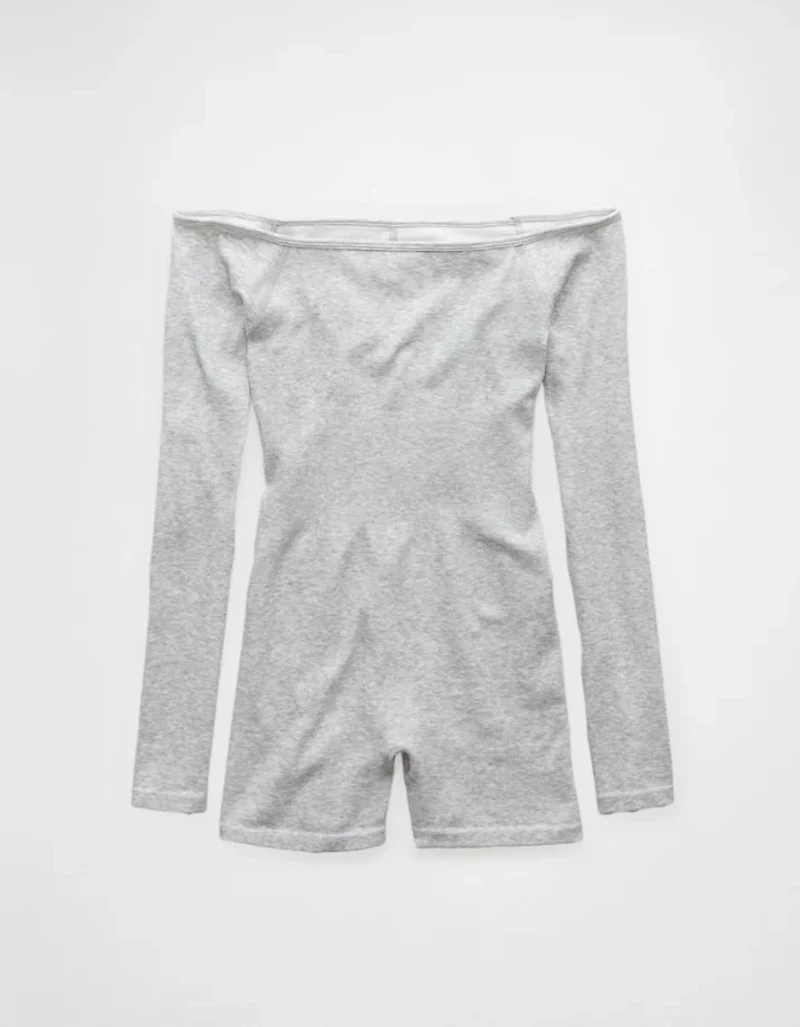 AE Off-The-Shoulder Seamless Lounge Romper