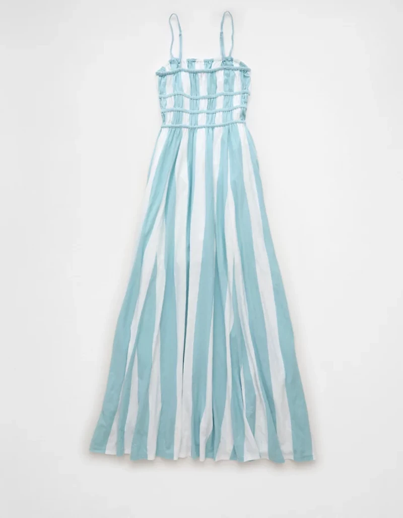 AE Sunchaser Knit Smocked Bodice Midi Dress