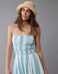 AE Sunchaser Knit Smocked Bodice Midi Dress