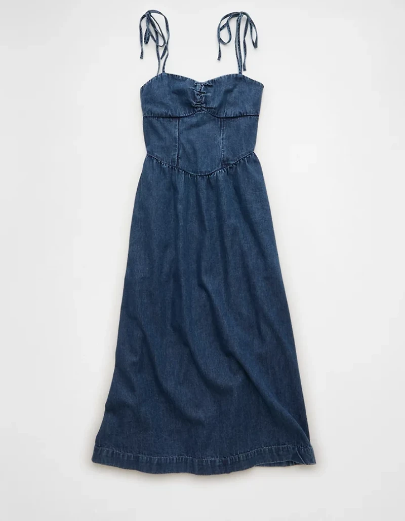 AE Sweetheart Tie-Strap Midi Dress