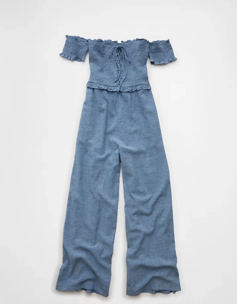 Combinaison-pantalon nouée à l’avant épaules dénudées AE