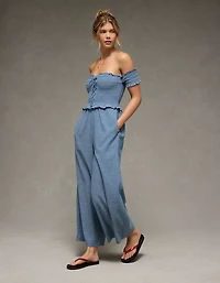 Combinaison-pantalon nouée à l’avant épaules dénudées AE