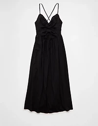 AE V-Neck Crochet Midi Dress
