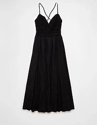 AE V-Neck Crochet Midi Dress