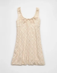 AE Tie Front Eyelet Mini Dress
