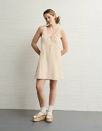 AE Tie Front Eyelet Mini Dress