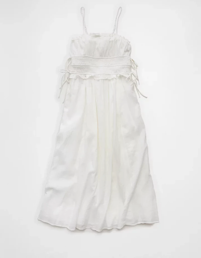 AE Corded Smocking Midi Dress